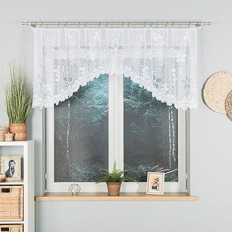 Dekorační oblouková krátká záclona RENATA 80 bílá 250x80 cm MyBestHome Dekorační oblouková krátká záclona RENATA 80 bílá 250x80 cm MyBestHome