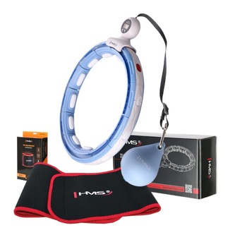 SET HHM15 + BR163 MODRÁ HULA HOOP OBRUČ SE ZÁVAŽÍM, MAGNETY A POČÍTADLEM HMS