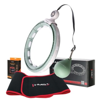 SET HHM15 + BR163 ZELENÁ HULA HOOP OBRUČ SE ZÁVAŽÍM, MAGNETY A POČÍTADLEM HMS