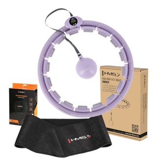 SET HHW09 + BR163 FIALOVÁ MASÁŽNÍ HULA HOOP OBRUČ SE ZÁVAŽÍM A POČÍTADLEM HMS