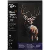 Mont Marte skicovací blok, černý papír, 140g/m², A5, č. 0061, 25 listů