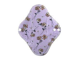 BIO Denní vložka (Bavlněné froté s PUL) - Lila chmýří (biobavlněný úplet s GOTS)