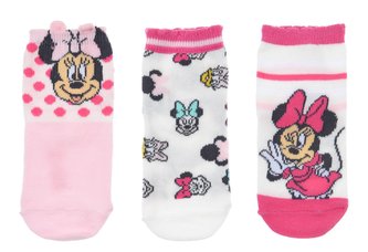 SADA 3 KS PONOŽKY MINNIE - velikost 6-12 m.