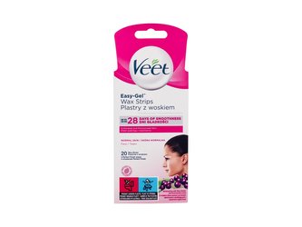 Veet Easy-Gel Depilační přípravek Wax Strips Face 20 ks Normal Skin pro ženy