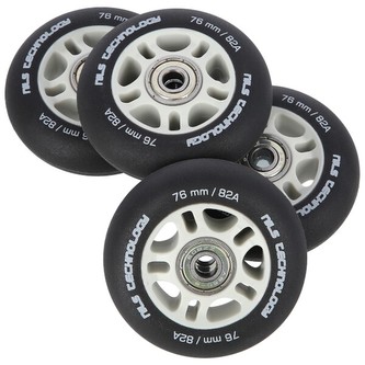PU 76x24 82A + ABEC 9 ČERNÁ MATNÁ KOLEČKA 4KS NILS EXTREME