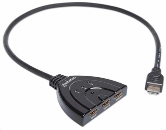 Manhattan HDMI přepínač, 3-Port HDMI Switch, 1080p, černá Manhattan HDMI přepínač, 3-Port HDMI Switch, 1080p, černá