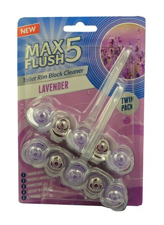 Max Flush 5 - WC závěsy 2x45g  Levandule