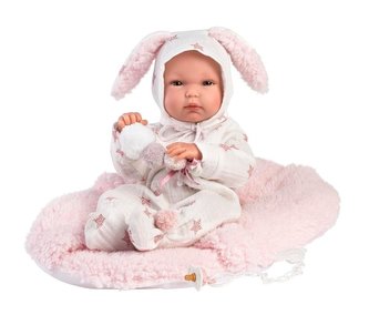 Lalka winylowa bobas Bimba 35cm z nosidełkiem