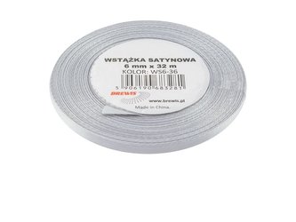 Wstążka satynowa platynowa 6mmx32m 2szt