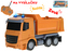 R/C auto stavební sklápěčka 23cm plná funkce 27MHz na baterie se světlem v krabičce