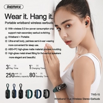 Bluetooth headset Remax TWS-15, barva černá