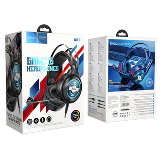 Sluchátka HOCO W101 Streamer Gaming, barva černá