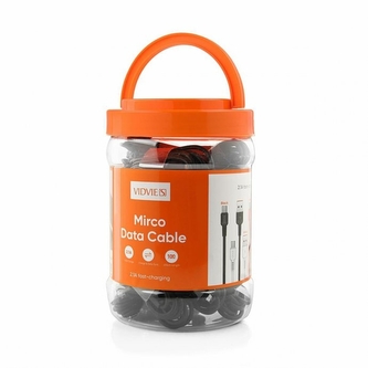 Datový kabel VIDVIE DC09 Micro USB, barva černá multipack 30Ks