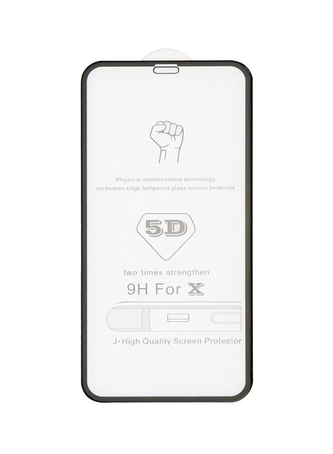 Tvrzené sklo 5D FULL GLUE iPhone 12, 12 Pro černá - UNICORNO