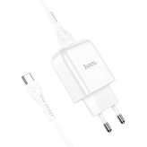Cestovní nabíječ HOCO N2 Vigour 1x USB A (2A) + kabel USB A na USB C, barva bílá