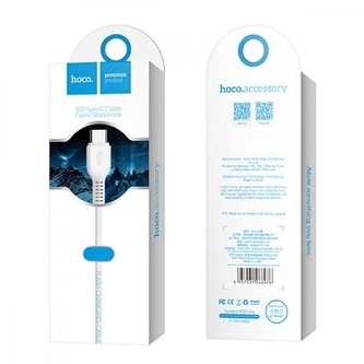 Datový kabel HOCO X20 micro USB Typ C barva bílá - 3 metry
