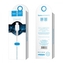Datový kabel HOCO X20 micro USB Typ C barva bílá - 3 metry