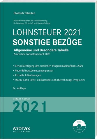 Tabelle, Lohnsteuer 2022 Sonstige Bezüge