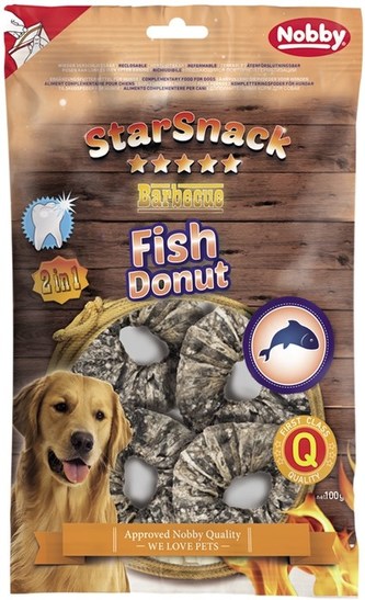 Nobby StarSnack BBQ Fish Donut pamlsky pro psy 100 g/4 ks Nobby StarSnack BBQ Fish Donut pamlsky pro psy 100 g/4 ks