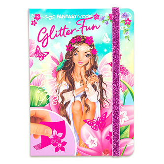Kreativní sešit Fantasy Model, Víla a kolibřík, třpytivé obtisky a šablony, 0411423_A