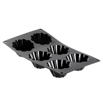 Pečení de Buyer, 1964.01 MoulFlex, forma na briošky, silikonová, 6 ks, nepřilnavá, průměr 8 cm, výška 3,5 cm