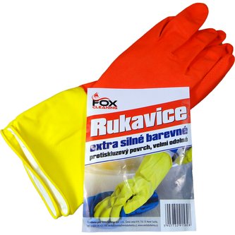 Fox cleaning extra silné barevné rukavice M,L,S