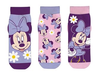 SADA 3 KS PONOŽKY MINNIE - velikost 27-30