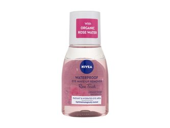 Nivea Rose Touch Waterproof Eye Make-Up Remover - Dvoufázový odličovač očí 100 ml pro ženy