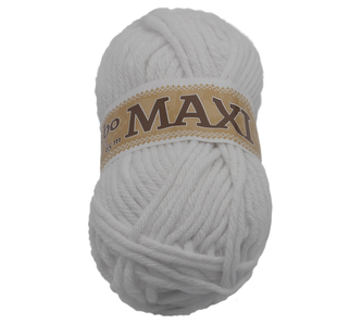 Příze JUMBO MAXI - bílá - 100g / 65 m