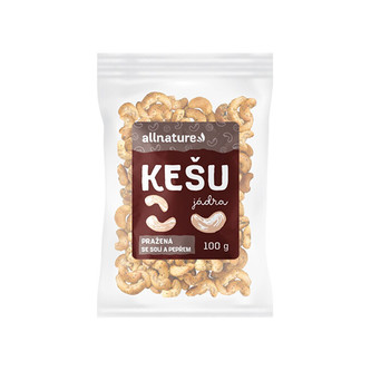 Allnature Kešu jádra pražená se solí a pepřem 1000 g
