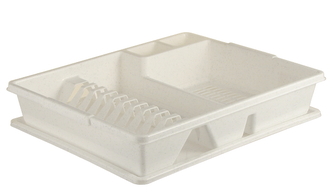 Odkapávač na nádobí CLASSIC+podn 43x35 granit bílý