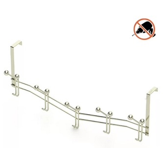 Háčky na dveře tl 4,5cm délka 50cm chrom