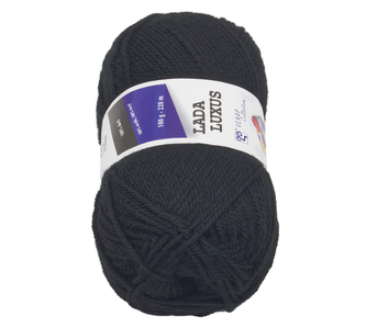 Příze LADA LUXUS - černá - 100g / 220 m