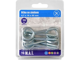 očko se závitem zavřené 50x18x4,7mm Zn (10ks)