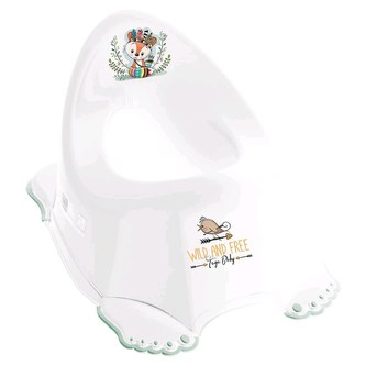 Hrající dětský nočník protiskluzový Wild & Free liška bílý