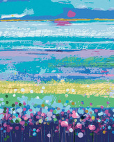 Malování podle čísel - ABSTRAKTNÍ LOUKA - 40x50 cm, vypnuté plátno na rám