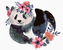 Malování podle čísel - PANDA S KVĚTINAMI - 40x50 cm, vypnuté plátno na rám