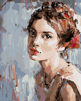 Malování podle čísel - TAJEMNÁ MALOVANÁ ŽENA - 80x100 cm, vypnuté plátno na rám
