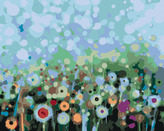 Malování podle čísel - ABSTRAKTNÍ PAMPELIŠKY - 80x100 cm, vypnuté plátno na rám