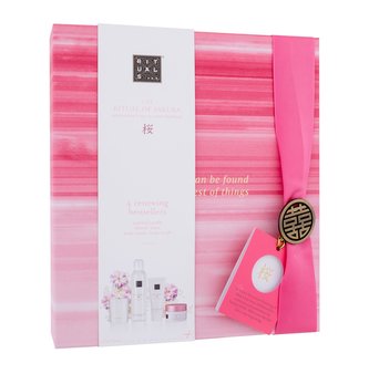 Rituals The Ritual Of Sakura sprchová pěna The Ritual Of Sakura 200 ml + tělový peeling The Ritual Of Sakura 125 g + tělový krém The Ritual Of Sakura 100 ml + vonná svíčka