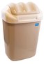 Koš FALA výklopný s tvarovaným víkem capuccino; 50 l; plast