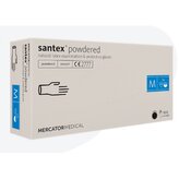 Rukavice jednorázové pudrované 100 ks (M); 22x11x7 cm; latex