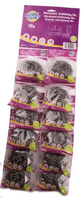 Drátěnka na blistru trhací sada 1/12 ks; 5x5 cm; 15 g; nerez