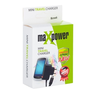Cestovní nabíječ MaxPower micro USB 1A
