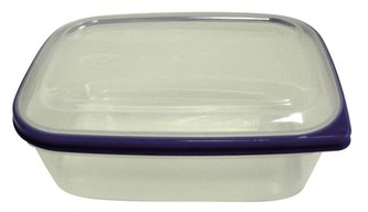 Dóza hermetická, čtvercová; 21,5x21,5x10 cm;  2,5 l; plast