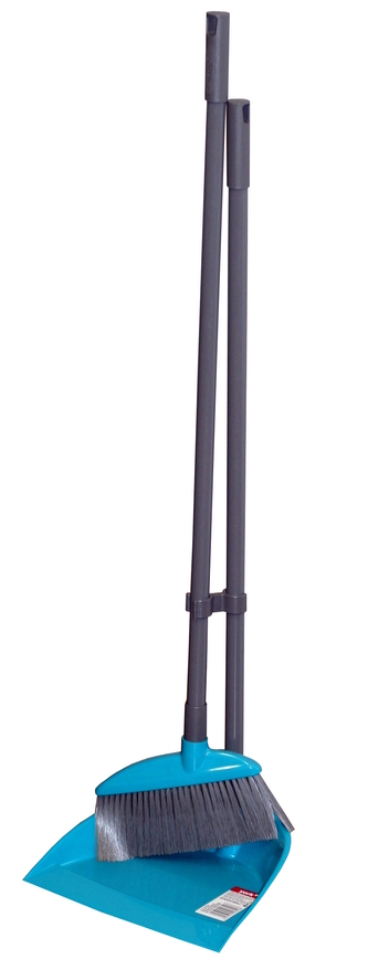 Smetáček + lopatka dlouhá násada; 24x22,5x77,5/77x18 cm; chlup 7 cm; plast, kov