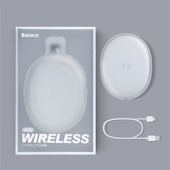Indukční nabíječ Baseus Jelly WXGD, 15W barva bílá
