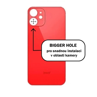 Kryt baterie iPhone 12   red - Bigger Hole