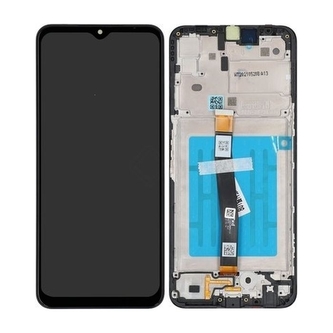 Dotyková deska Samsung A226B Galaxy A22 5G + LCD + rámeček black Service Pack - originál