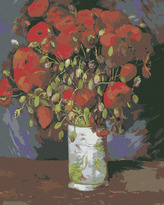 Malování podle čísel - VÁZA S MÁKEM (VINCENT VAN GOGH) - 80x100 cm, vypnuté plátno na rám